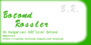 botond rossler business card